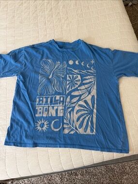 Billabong Blue Tee with White Graphic
